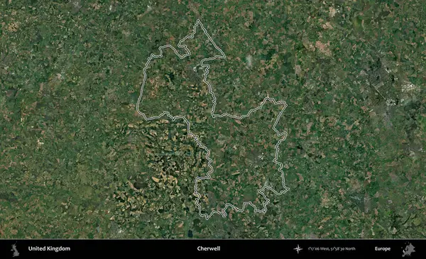 Cherwell. Birleşik Krallık 'ın idari bölgesini A uydusundan gösteren bir görüntü.