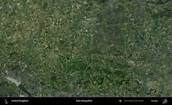 Doğu Hampshire. Birleşik Krallık 'ın idari alanı bir uydu görüntüsü üzerinde
