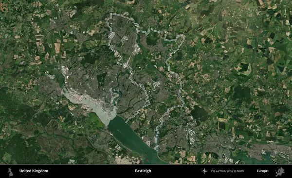 Eastleigh 'de. Birleşik Krallık 'ın idari bölgesini A uydusundan gösteren bir görüntü.