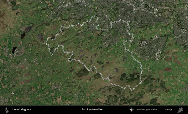 Doğu Renfrewshire. Birleşik Krallık 'ın idari bölgesini A uydusundan gösteren bir görüntü.