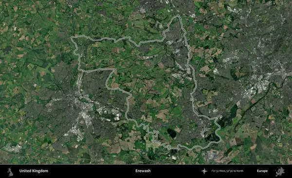 Yıkama. Birleşik Krallık 'ın idari bölgesini A uydusundan gösteren bir görüntü.