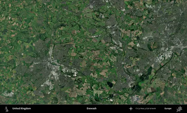 Yıkama. Birleşik Krallık 'ın idari alanı bir uydu görüntüsü üzerinde