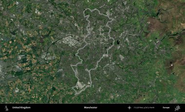 Manchester mı? Birleşik Krallık 'ın idari bölgesini A uydusundan gösteren bir görüntü.