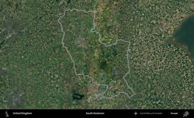 Güney Kesteven. Birleşik Krallık 'ın idari bölgesini A uydusundan gösteren bir görüntü.