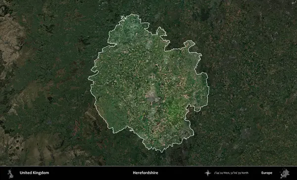 Burada, Dshire 'da. Birleşik Krallık 'ın idari alanı karartılmış bir uydu üzerinde vurgulanmış ve özetlenmiştir.