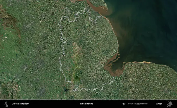 Hughnshire 'da. Birleşik Krallık 'ın idari bölgesini A uydusundan gösteren bir görüntü.