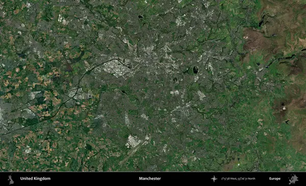 Manchester mı? Birleşik Krallık 'ın idari alanı bir uydu görüntüsü üzerinde