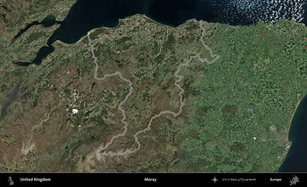 - Moray. Birleşik Krallık 'ın idari bölgesini A uydusundan gösteren bir görüntü.