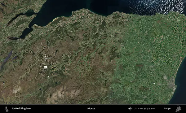 - Moray. Birleşik Krallık 'ın idari alanı bir uydu görüntüsü üzerinde