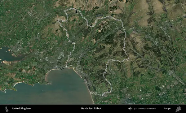 Talbot Limanı 'nın yanında. Birleşik Krallık 'ın idari bölgesini A uydusundan gösteren bir görüntü.