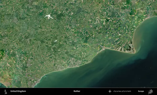 Ender. Birleşik Krallık 'ın idari alanı bir uydu görüntüsü üzerinde