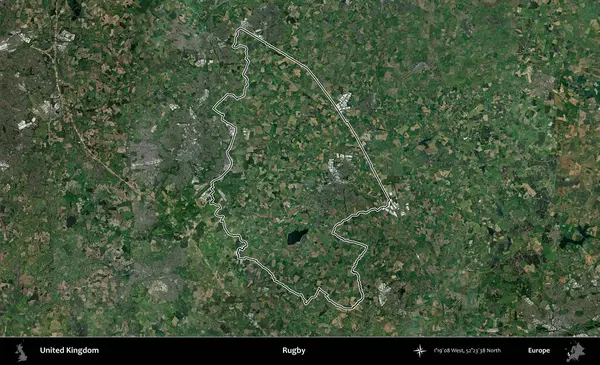 Ragbi. Birleşik Krallık 'ın idari bölgesini A uydusundan gösteren bir görüntü.