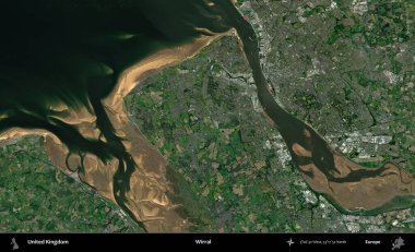 Kablosuz. Birleşik Krallık 'ın idari alanı bir uydu görüntüsü üzerinde