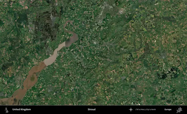 Güçlü. Birleşik Krallık 'ın idari alanı bir uydu görüntüsü üzerinde