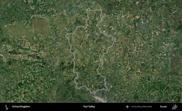 Test vadisi. Birleşik Krallık 'ın idari bölgesini A uydusundan gösteren bir görüntü.