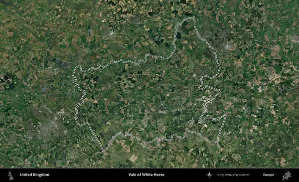 Beyaz At Vadisi. Birleşik Krallık 'ın idari bölgesini A uydusundan gösteren bir görüntü.