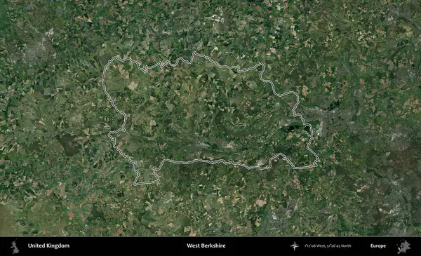 Batı Berkshire. Birleşik Krallık 'ın idari bölgesini A uydusundan gösteren bir görüntü.