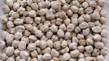 Kuru nohut. Garbanzo fasulyesi. Görüntüyü yakınlaştır