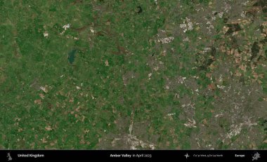 Amber Vadisi Nisan 2023 'te çekilen Kopernik Nöbetçi karolarından oluşan bir uydu görüntüsü üzerinde Birleşik Krallık' ın idari alanı