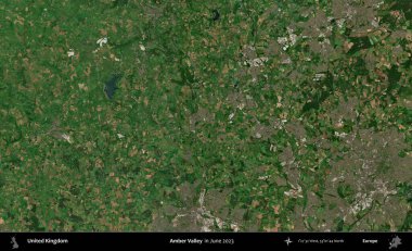 Amber Vadisi Haziran 2023 'te çekilen Kopernik Nöbetçi karolarından oluşan bir uydu görüntüsü üzerinde Birleşik Krallık' ın idari alanı