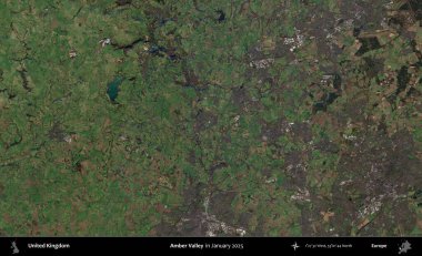 Amber Vadisi Ocak 2025 'te çekilen Kopernik Nöbetçi karolarından oluşan bir uydu görüntüsü üzerinde Birleşik Krallık' ın idari alanı