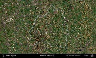 Bassetlaw. Nisan 2023 'te çekilen Kopernik Nöbetçi karolarından oluşan bir uydu görüntüsü üzerinde Birleşik Krallık' ın idari alanının ana hatlarını belirledik.
