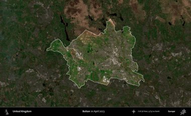Bolton. Birleşik Krallık 'ın idari alanı, Nisan 2023' te çekilen Kopernik Nöbetçi karolarından oluşan koyu renkli bir uydu görüntüsü üzerinde vurgulandı ve özetlendi.