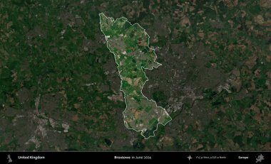 Broxtowe. Birleşik Krallık 'ın idari alanı, Haziran 2024' te çekilen Kopernik Nöbetçi karolarından oluşan koyu renkli bir uydu görüntüsü üzerinde vurgulandı ve özetlendi.