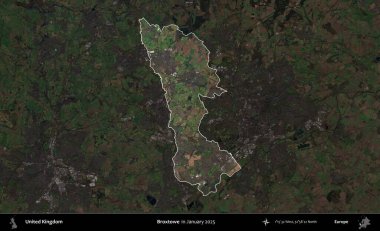 Broxtowe. Birleşik Krallık 'ın idari alanı, Ocak 2025' te çekilen Kopernik Nöbetçi karolarından oluşan koyu renkli bir uydu görüntüsü üzerinde vurgulandı ve özetlendi.