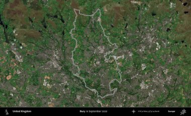 Gömmek. Eylül 2020 'de çekilen Kopernik Nöbetçi karolarından oluşan bir uydu görüntüsü üzerinde Birleşik Krallık' ın idari bölgesini özetledik.
