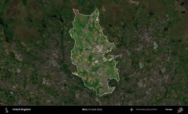 Gömmek. Birleşik Krallık 'ın idari alanı, Haziran 2023' te çekilen Kopernik Nöbetçi karolarından oluşan koyu renkli bir uydu görüntüsüyle vurgulanmış ve özetlenmiştir.