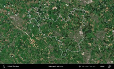 Dacorum. Mayıs 2024 'te çekilen Copernicus Sentinel karolarından oluşan bir uydu görüntüsü üzerinde Birleşik Krallık' ın idari bölgesini özetledik.