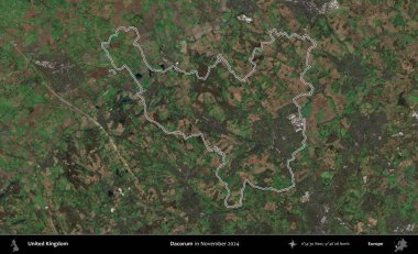 Dacorum. Kasım 2024 'te çekilen Kopernik Nöbetçi karolarından oluşan bir uydu görüntüsü üzerinde Birleşik Krallık' ın idari bölgesinin ana hatlarını belirledik.