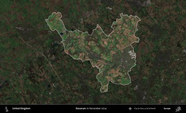 Dacorum. Birleşik Krallık 'ın idari alanı, Kasım 2024' te çekilen Kopernik Nöbetçi karolarından oluşan koyu renkli bir uydu görüntüsü üzerinde vurgulandı ve özetlendi.