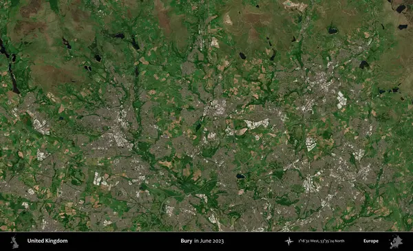 Gömmek. Haziran 2023 'te çekilen Kopernik Nöbetçi karolarından oluşan bir uydu görüntüsü üzerinde Birleşik Krallık' ın idari alanı
