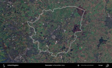 Doncaster 'da. Aralık 2024 'te çekilen Kopernik Nöbetçi karolarından oluşan bir uydu görüntüsü üzerinde Birleşik Krallık' ın idari bölgesini özetledik.