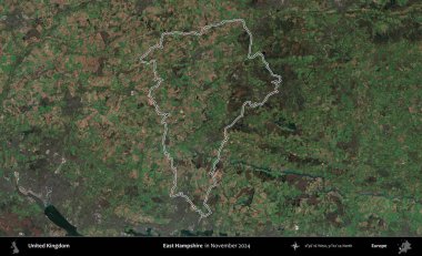Doğu Hampshire. Kasım 2024 'te çekilen Kopernik Nöbetçi karolarından oluşan bir uydu görüntüsü üzerinde Birleşik Krallık' ın idari bölgesinin ana hatlarını belirledik.