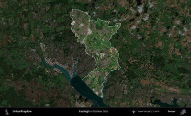 Eastleigh 'de. Birleşik Krallık 'ın idari alanı, Ekim 2022' de çekilen Kopernik Nöbetçi karolarından oluşan koyu renkli bir uydu görüntüsü üzerinde vurgulandı ve özetlendi.