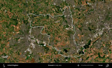 Yıkama. Temmuz 2022 'de çekilen Copernicus Sentinel karolarından oluşan bir uydu görüntüsü üzerinde Birleşik Krallık' ın idari bölgesinin ana hatlarını belirledik.