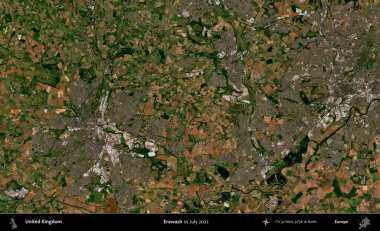 Yıkama. Temmuz 2022 'de çekilen Kopernik Nöbetçi karolarından oluşan bir uydu görüntüsü üzerinde Birleşik Krallık' ın idari alanı