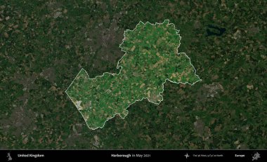 Harborough 'da. Birleşik Krallık 'ın idari alanı, Mayıs 2021' de çekilen Kopernik Nöbetçi karolarından oluşan koyu renkli bir uydu görüntüsü üzerinde vurgulandı ve özetlendi.