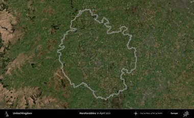 Burada, Dshire 'da. Nisan 2021 'de çekilen Kopernik Nöbetçi karolarından oluşan bir uydu görüntüsü üzerinde Birleşik Krallık' ın idari bölgesinin ana hatlarını belirledik.