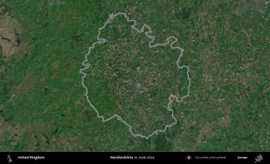 Burada, Dshire 'da. Haziran 2024 'te çekilen Kopernik Nöbetçi karolarından oluşan bir uydu görüntüsü üzerinde Birleşik Krallık' ın idari alanının ana hatlarını belirledik.