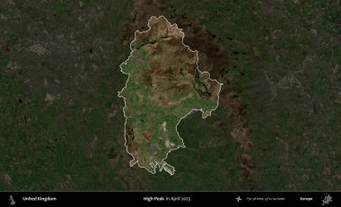 Yüksek Tepe. Birleşik Krallık 'ın idari alanı, Nisan 2023' te çekilen Kopernik Nöbetçi karolarından oluşan koyu renkli bir uydu görüntüsü üzerinde vurgulandı ve özetlendi.