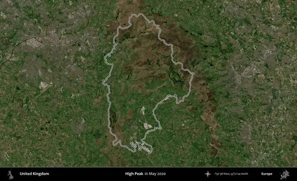 Yüksek Tepe. Mayıs 2020 'de çekilen Copernicus Sentinel karolarından oluşan bir uydu görüntüsü üzerinde Birleşik Krallık' ın idari bölgesini özetledik.