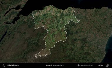 - Moray. Birleşik Krallık 'ın idari alanı, Eylül 2019' da çekilen Kopernik Nöbetçi karolarından oluşan koyu renkli bir uydu görüntüsü üzerinde vurgulandı ve özetlendi.