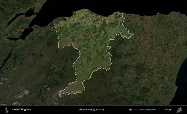 - Moray. Birleşik Krallık 'ın idari alanı, Ağustos 2019' da çekilen Kopernik Nöbetçi karolarından oluşan koyu renkli bir uydu görüntüsü üzerinde vurgulandı ve özetlendi.