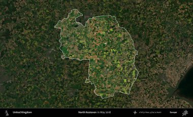 Kuzey Kesteven. Birleşik Krallık 'ın idari alanı, Mayıs 2018' de çekilen Kopernik Nöbetçi karolarından oluşan koyu renkli bir uydu görüntüsü üzerinde vurgulandı ve özetlendi.