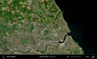 Kuzey Tyneside. Haziran 2023 'te çekilen Kopernik Nöbetçi karolarından oluşan bir uydu görüntüsü üzerinde Birleşik Krallık' ın idari alanının ana hatlarını belirledik.
