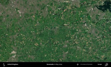 Yediler. Mayıs 2024 'te Copernicus Sentinel karolarından oluşan bir uydu görüntüsü üzerinde Birleşik Krallık' ın idari alanı